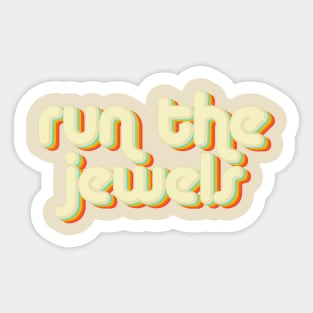 vintage color run the jewels Sticker